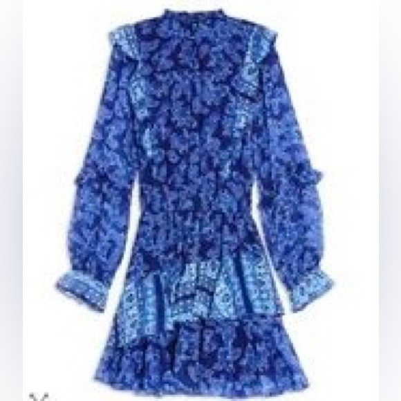 Bloomingdales Aqua Girls NWT Blue Paisley Long Sleeve Dress Size XS (6/6X) Bloomingdales Aqua Girls NWT Blue Paisley Long Sleeve Dress Size XS (6/6X)